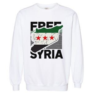 Free Syria Patriotic Syrian Flag Garment-Dyed Sweatshirt