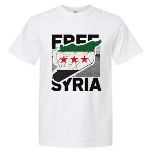 Free Syria Patriotic Syrian Flag Garment-Dyed Heavyweight T-Shirt