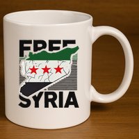 Free Syria Patriotic Syrian Flag 11oz C Handle Ceramic Mug