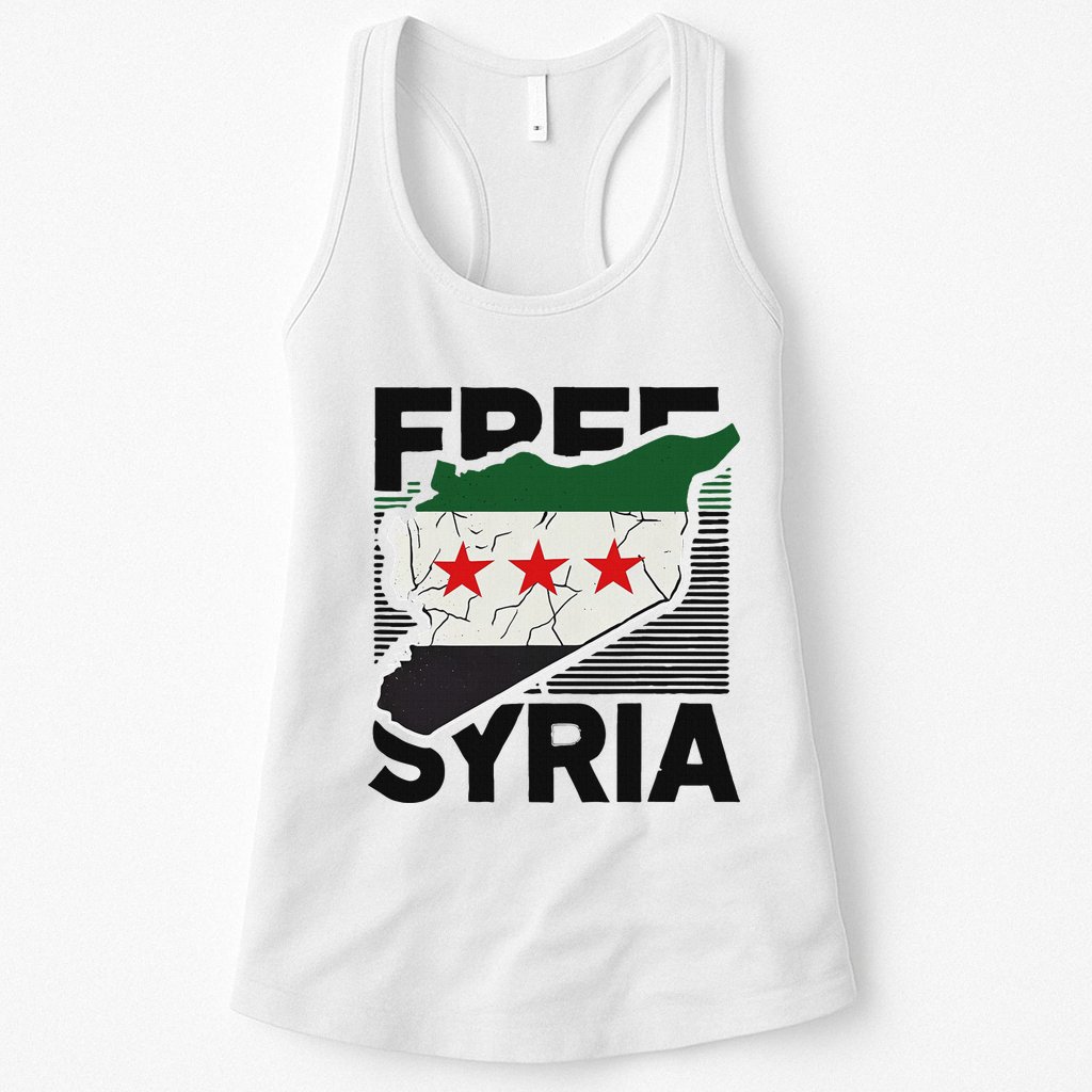 Free Syria Patriotic Syrian Flag Womens Tank Top