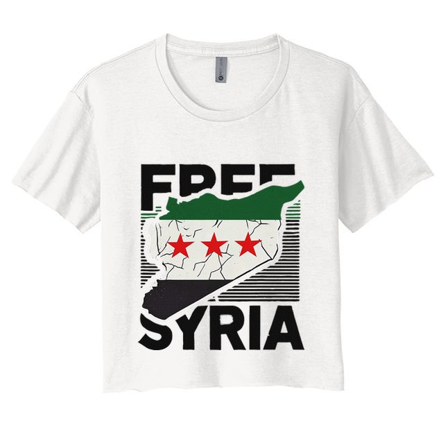 Free Syria Patriotic Syrian Flag Crop Top