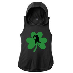 Funny St. Patricks Day Hockey Player Gift Ladies PosiCharge Tri-Blend Wicking Draft Hoodie Tank