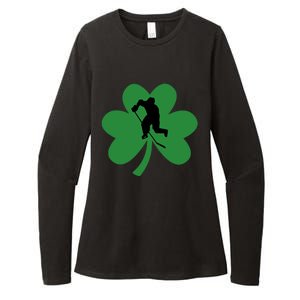 Funny St. Patricks Day Hockey Player Gift Womens CVC Long Sleeve Shirt