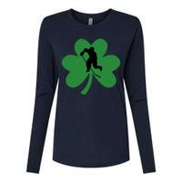 Funny St. Patricks Day Hockey Player Gift Womens Cotton Relaxed Long Sleeve T-Shirt