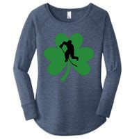 Funny St. Patricks Day Hockey Player Gift Women's Perfect Tri Tunic Long Sleeve Shirt