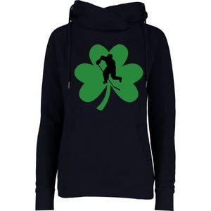 Funny St. Patricks Day Hockey Player Gift Womens Funnel Neck Pullover Hood