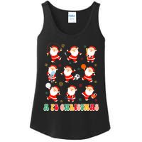 Funny Santa Pe Teacher Christmas Xmas Vibes A Pe Christmas Ladies Essential Tank