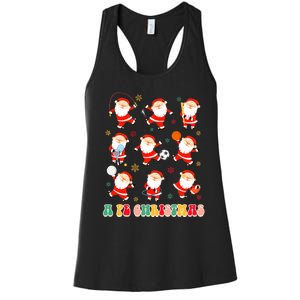 Funny Santa Pe Teacher Christmas Xmas Vibes A Pe Christmas Women's Racerback Tank