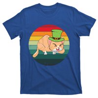 Funny St Patricks Day Shamrock Cat Lover Irish Retro Vintage Great Gift T-Shirt