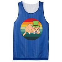 Funny St Patricks Day Shamrock Cat Lover Irish Retro Vintage Great Gift Mesh Reversible Basketball Jersey Tank