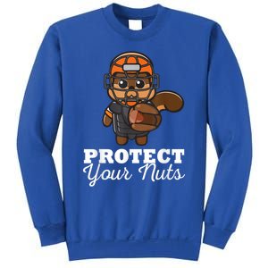 Funny Squirrel Protect Your Nuts Baseball Catcher Animal Cool Gift Sweatshirt