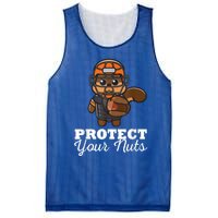 Funny Squirrel Protect Your Nuts Baseball Catcher Animal Cool Gift Mesh Reversible Basketball Jersey Tank