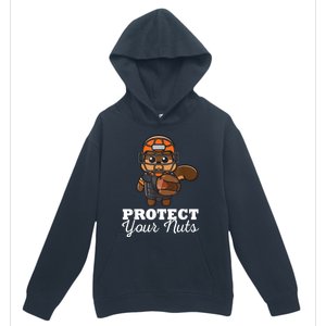 Funny Squirrel Protect Your Nuts Baseball Catcher Animal Cool Gift Urban Pullover Hoodie