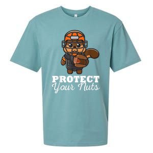 Funny Squirrel Protect Your Nuts Baseball Catcher Animal Cool Gift Sueded Cloud Jersey T-Shirt