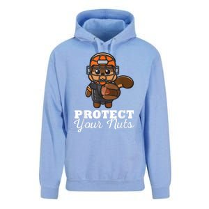 Funny Squirrel Protect Your Nuts Baseball Catcher Animal Cool Gift Unisex Surf Hoodie