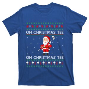 Funny Santa Playing Golf Sports Ugly Golf Christmas Cute Gift T-Shirt