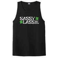 Funny St Pattys Day St Patricks Day Women Sassy Lassie Gift PosiCharge Competitor Tank