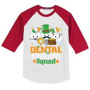 Funny St Patricks Day Dental Assistant Dental Themed Gift Kids Colorblock Raglan Jersey