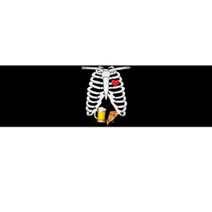 Funny Skeleton Pregnancy Pizza Beer Xray Halloween Soon Dad Gift Bumper Sticker