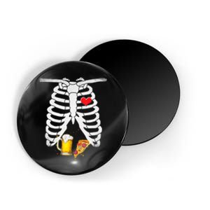 Funny Skeleton Pregnancy Pizza Beer Xray Halloween Soon Dad Gift Magnet