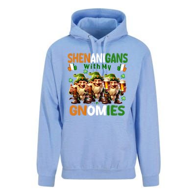 Funny St Patricks Day Shenanigans With My Gnomies Shamrock Gift Unisex Surf Hoodie