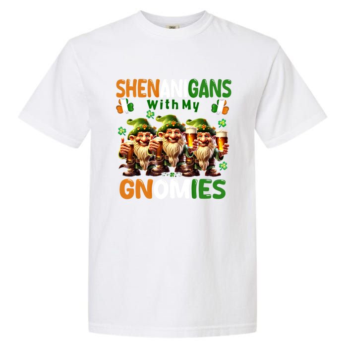 Funny St Patricks Day Shenanigans With My Gnomies Shamrock Gift Garment-Dyed Heavyweight T-Shirt