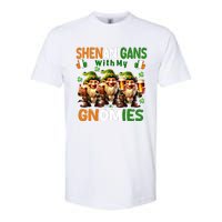 Funny St Patricks Day Shenanigans With My Gnomies Shamrock Gift Softstyle CVC T-Shirt