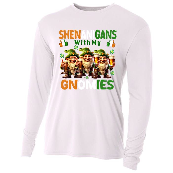 Funny St Patricks Day Shenanigans With My Gnomies Shamrock Gift Cooling Performance Long Sleeve Crew