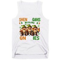 Funny St Patricks Day Shenanigans With My Gnomies Shamrock Gift Tank Top