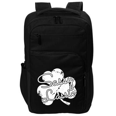 Funny St PatrickS Gift 4 Leaf Clover Sassy Lassie Great Gift Impact Tech Backpack
