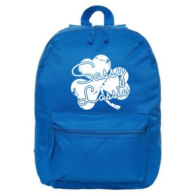 Funny St PatrickS Gift 4 Leaf Clover Sassy Lassie Great Gift 16 in Basic Backpack