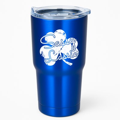 Funny St PatrickS Gift 4 Leaf Clover Sassy Lassie Great Gift Tumbler
