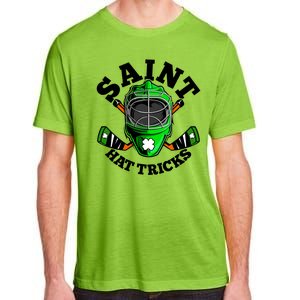 Funny St Patrick's Day Saint Hat Tricks Hockey Player Fan Adult ChromaSoft Performance T-Shirt