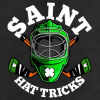 Funny St Patrick's Day Saint Hat Tricks Hockey Player Fan 7 Panel Mesh Trucker Snapback Hat