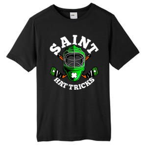 Funny St Patrick's Day Saint Hat Tricks Hockey Player Fan Tall Fusion ChromaSoft Performance T-Shirt