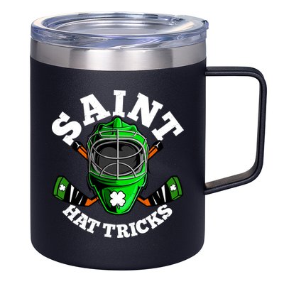 Funny St Patrick's Day Saint Hat Tricks Hockey Player Fan 12oz Stainless Steel Coffee Mug