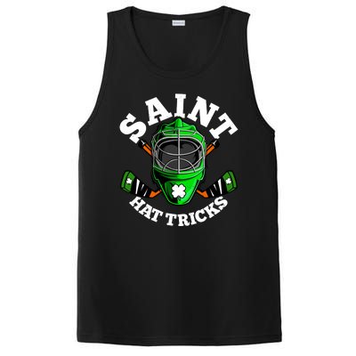 Funny St Patrick's Day Saint Hat Tricks Hockey Player Fan PosiCharge Competitor Tank