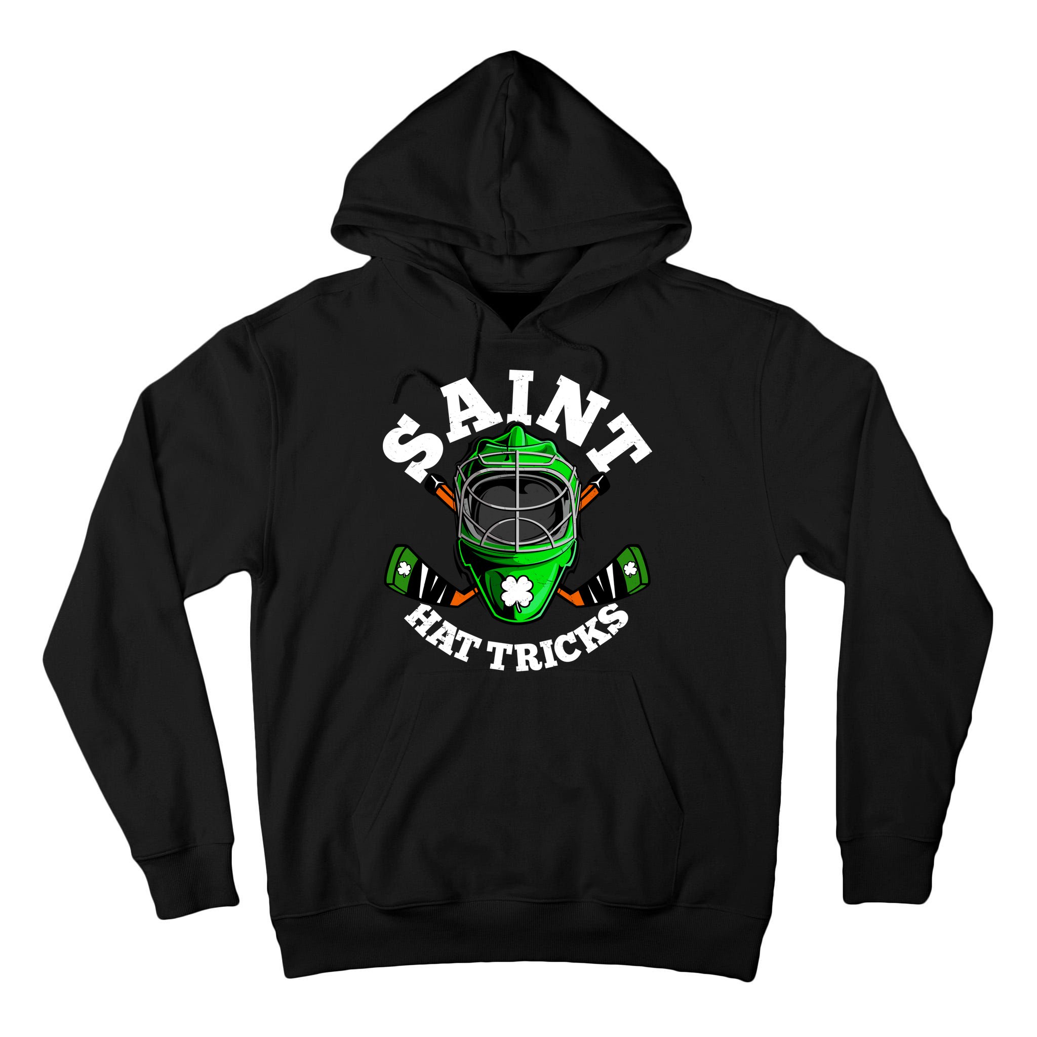 Funny St Patrick's Day Saint Hat Tricks Hockey Player Fan Tall Hoodie