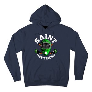 Funny St Patrick's Day Saint Hat Tricks Hockey Player Fan Hoodie