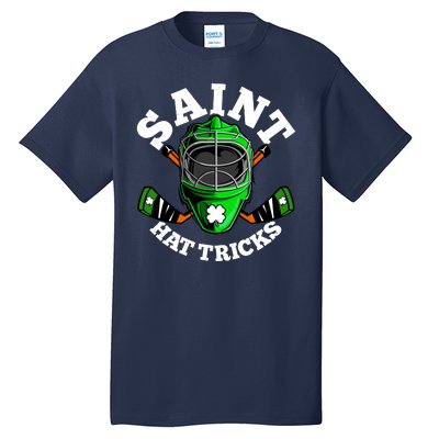 Funny St Patrick's Day Saint Hat Tricks Hockey Player Fan Tall T-Shirt