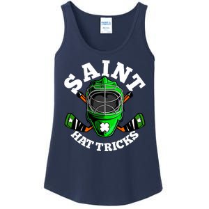 Funny St Patrick's Day Saint Hat Tricks Hockey Player Fan Ladies Essential Tank