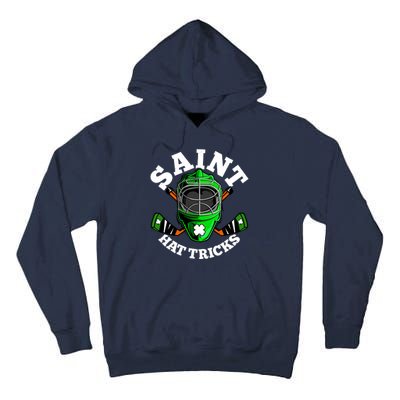 Funny St Patrick's Day Saint Hat Tricks Hockey Player Fan Tall Hoodie