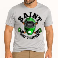 Funny St Patrick's Day Saint Hat Tricks Hockey Player Fan Cooling Performance Crew T-Shirt