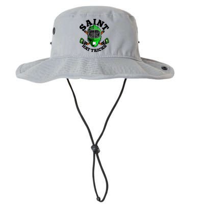 Funny St Patrick's Day Saint Hat Tricks Hockey Player Fan Bucket Hat