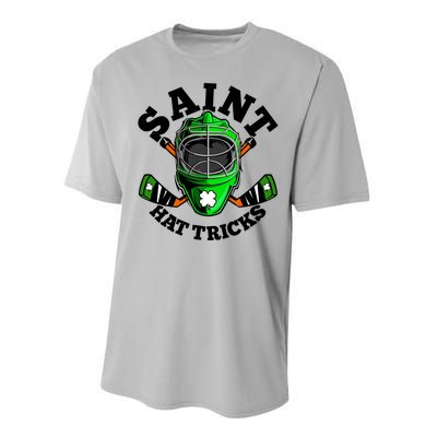 Funny St Patrick's Day Saint Hat Tricks Hockey Player Fan Performance Sprint T-Shirt