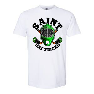 Funny St Patrick's Day Saint Hat Tricks Hockey Player Fan Softstyle CVC T-Shirt