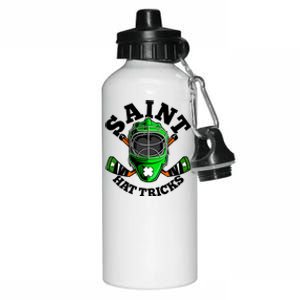 Funny St Patrick's Day Saint Hat Tricks Hockey Player Fan Aluminum Water Bottle