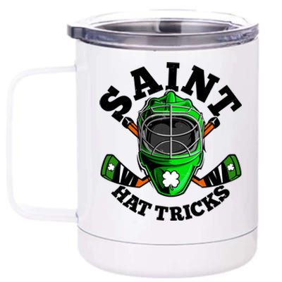 Funny St Patrick's Day Saint Hat Tricks Hockey Player Fan 12 oz Stainless Steel Tumbler Cup