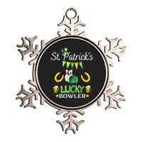 FUNNY SAINT PATRICK'S DAY GIFT WHO LOVE BOWLING Metallic Star Ornament