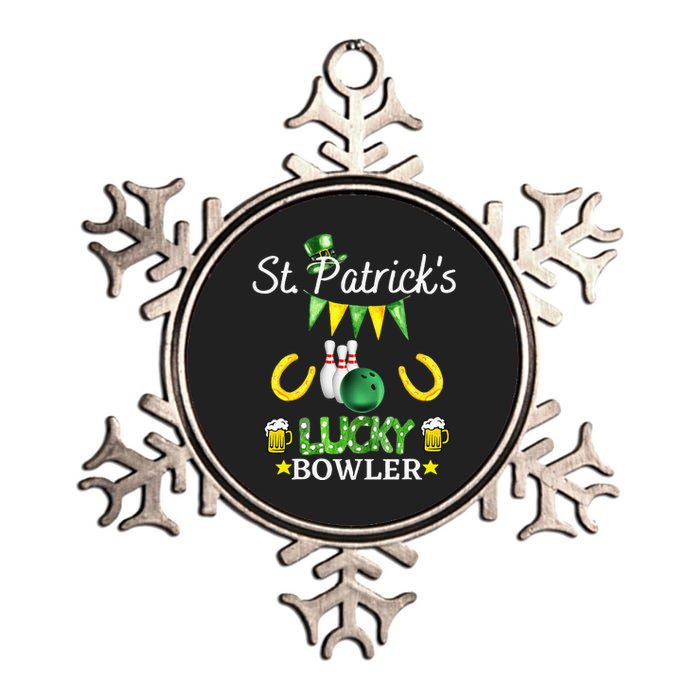 FUNNY SAINT PATRICK'S DAY GIFT WHO LOVE BOWLING Metallic Star Ornament